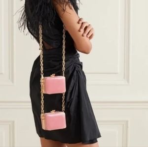 Double leather mini micro bag